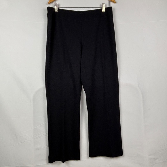 Eileen Fisher Pull On Ankle Office Pants Italian Fabric Sz M 32 x 27 USA made - Picture 2 of 7